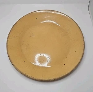 Antique 10.5” PLATE PLATTER SERVER YELLOW WARE YELLOWWARE FARMHOUSE - Picture 1 of 9