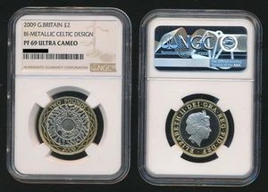 Great Britain: 2009 QEII £2 2 Pounds Celtic Design PROOF NGC PF69 ULTRA CAMEO - Picture 1 of 1