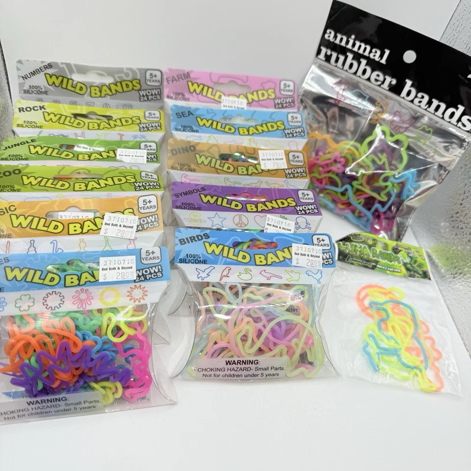 Wild Bands 20010 SEA Themed Rubber Bands 6 PACKS PER ORDER