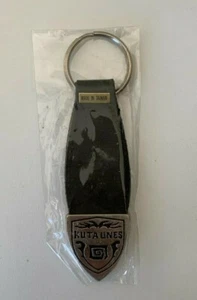 Kuta Lines Black Vintage Key Tag Keyring BNIP - Picture 1 of 2
