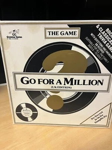 Vintage Music Quiz Go For A Million trivia board game 1986 1980's Rare - Picture 1 of 12