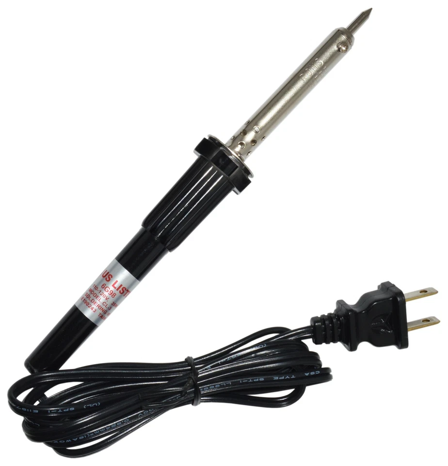 ELECTRONIX EXPRESS 35 Watt Soldering Iron, UL Listed with 2 Prong Plug
