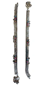 @ Indian Traditional Stylish Silver Color Anklets With Bell For Women - Picture 1 of 6