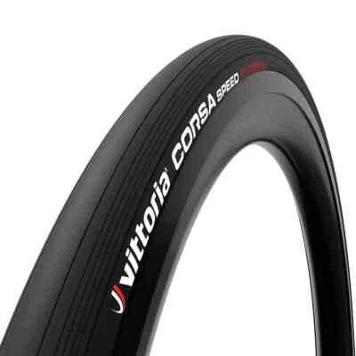 Vittoria Corsa Speed 320 TPI Tubeless TLR Folding Tyre - 700 x 25c - Full Black - image 1 of 4
