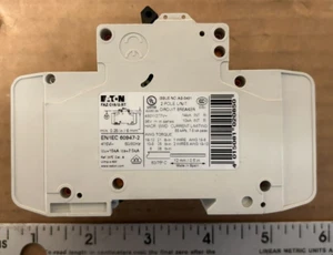 Eaton 15 Amp Circuit Breaker FAZ-C15/2-RT 2 Pole Lot of 6 FINAL CALL - Picture 1 of 6