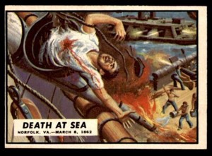 1962 Topps Civil War News #7 Death at Sea EX *e1