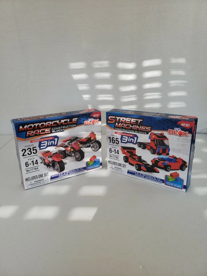 Top Blox 3 in 1 Street Machines Motorcycle Race Construction Blocks