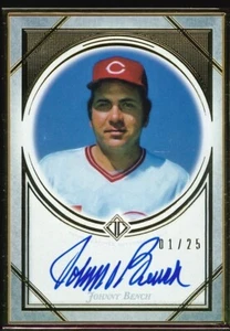 2018 Topps Transcendent Johnny Bench Gold Framed Auto 01/25 eBay 1 of 1! Reds - Picture 1 of 2