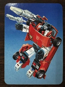 Transformers G1 Hasbro Action Card 1985 11 Sideswipe - Bild 1 von 2