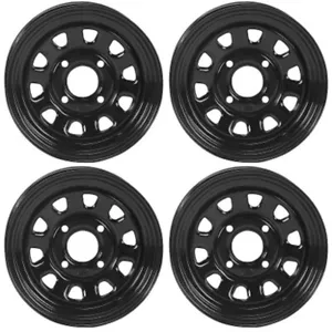 4 ATV/UTV Wheels Set 14in ITP Delta Steel Black 4/137 4+3 TER - Picture 1 of 4