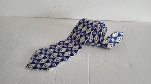 NFL Indianapolis Colts Tie Blue/white 100%silk  56 In Cover