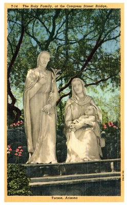 Postcard The Holy Family at the Congress Street Bridge Tucson Arizona Vintage - Image 1 of 2