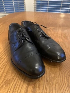 Vintage Footjoy Classics schwarze Leder Golfschuhe Größe 8D Zehenkappe - Bild 1 von 8