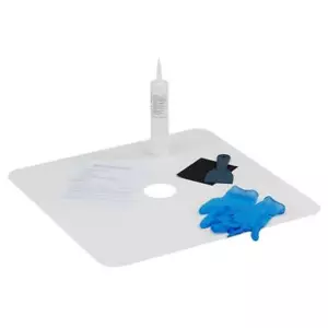 Kit de incrustación de reparación de piso para ducha con fugas agrietadas blanco antideslizante 24 in. W x 24 in. L - Imagen 1 de 8
