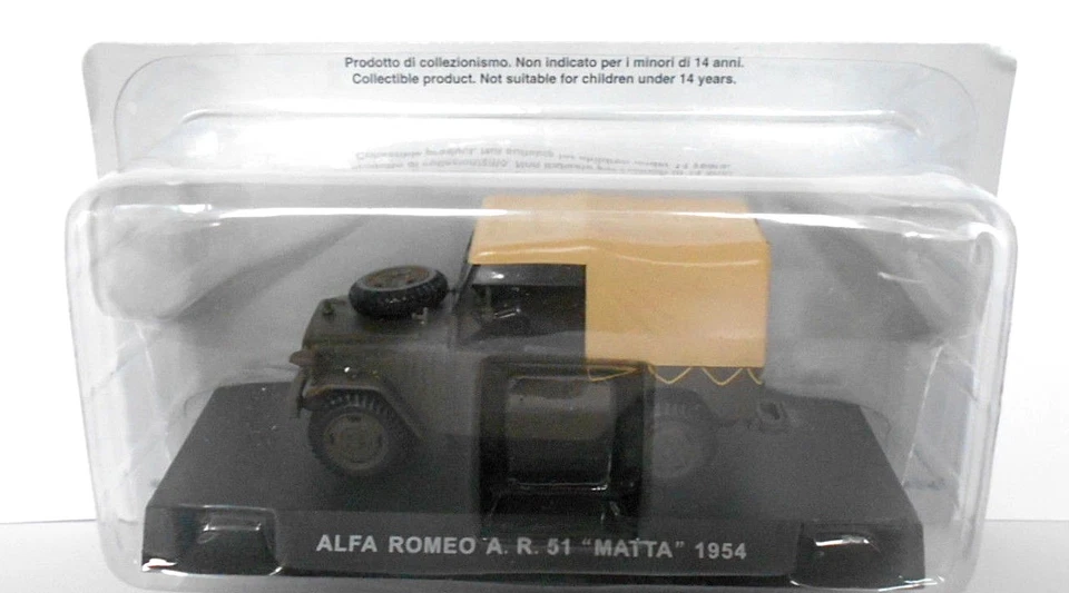 DIE CAST ALFA ROMEO AR 51 MATTA 1954 CARABINIERI SCALA 143 (SC.2-D)  - Immagine 1 di 1