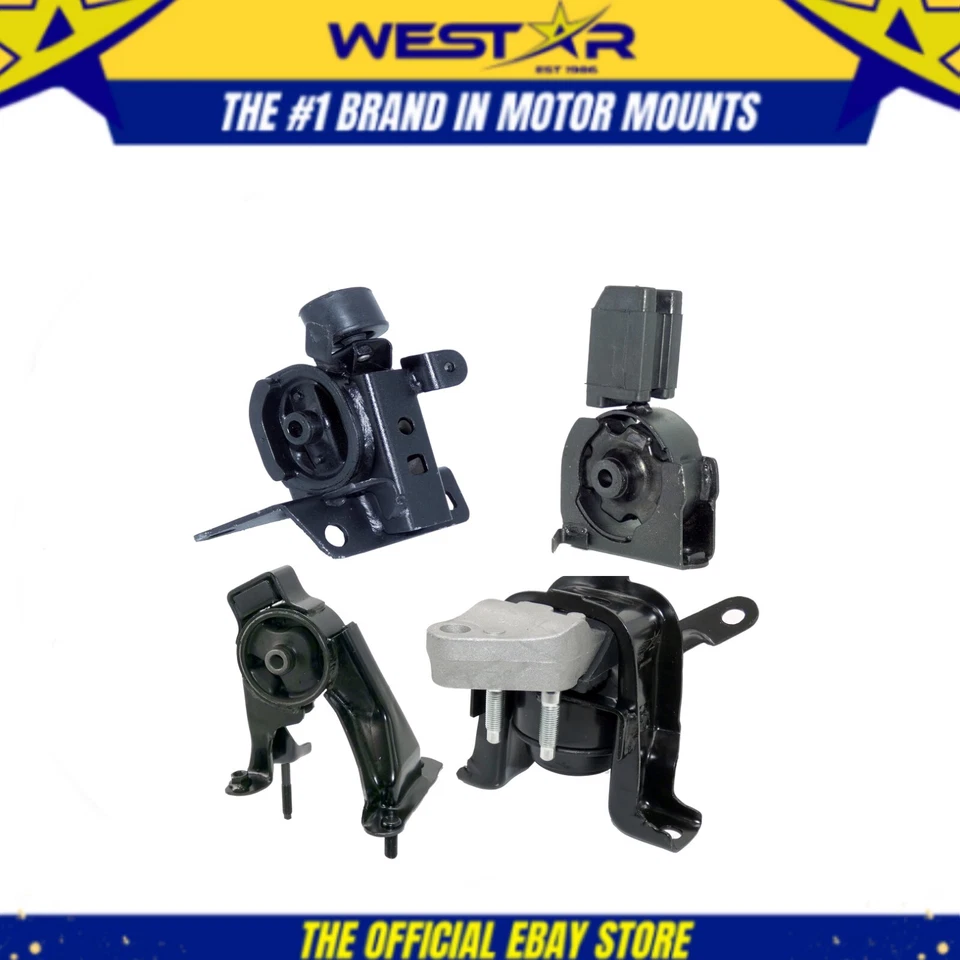 Juego de 4 piezas de montaje de motor y transmisión para Pontiac Vibe 2009-2010 2,4 L 2x2 Foto 1 de 3