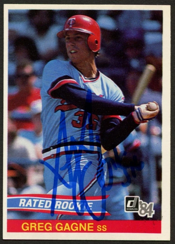 Cartão de troca de beisebol Donruss 1984 autografado por Greg Gagne #39 - Imagem 1 de 1