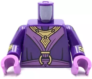 Lego Neu Minifigur dunkel lila Torso Robe Schärpe Gold Lätzchen Halskette Stück - Bild 1 von 1