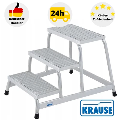 Montagetritt mit Gitterroststufen Krause 805331 Arbeitspodest Podest Tritt 1x3 - Bild 1 von 4