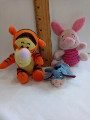 Disney Winnie the Pooh 2 Rattlers and 1 finger puppet. Lot of 3.  Baby toys #56 - Image 1 of 4