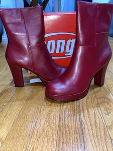 Bongo Betty Stiefel roter Absatz Plateau Y2K Größe 10 - Bild 1 von 10