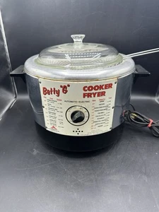 Vintage Betty "G" Cooker Fryer, Basket and Glass Lid, TESTED!! - Picture 1 of 8