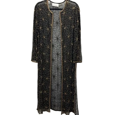 Vintage Mark & John By Gopal Beaded Duster – Boho Luxe Statement Wrap Size L - Image 1 of 4