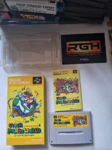 SUPER MARIO WORLD SUPER FAMICOM NINTENDO JAP SNES GAME EXCELLENT CON SAVES - Picture 1 of 9