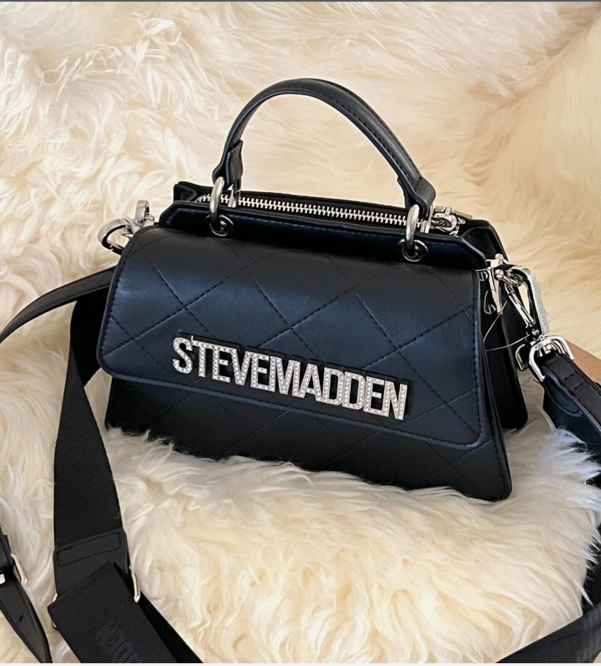 РЕДКАЯ Steve Madden BCUFF мини сумка через плечо черная стразы новый с Ярлыками - Изображение 1 из 1