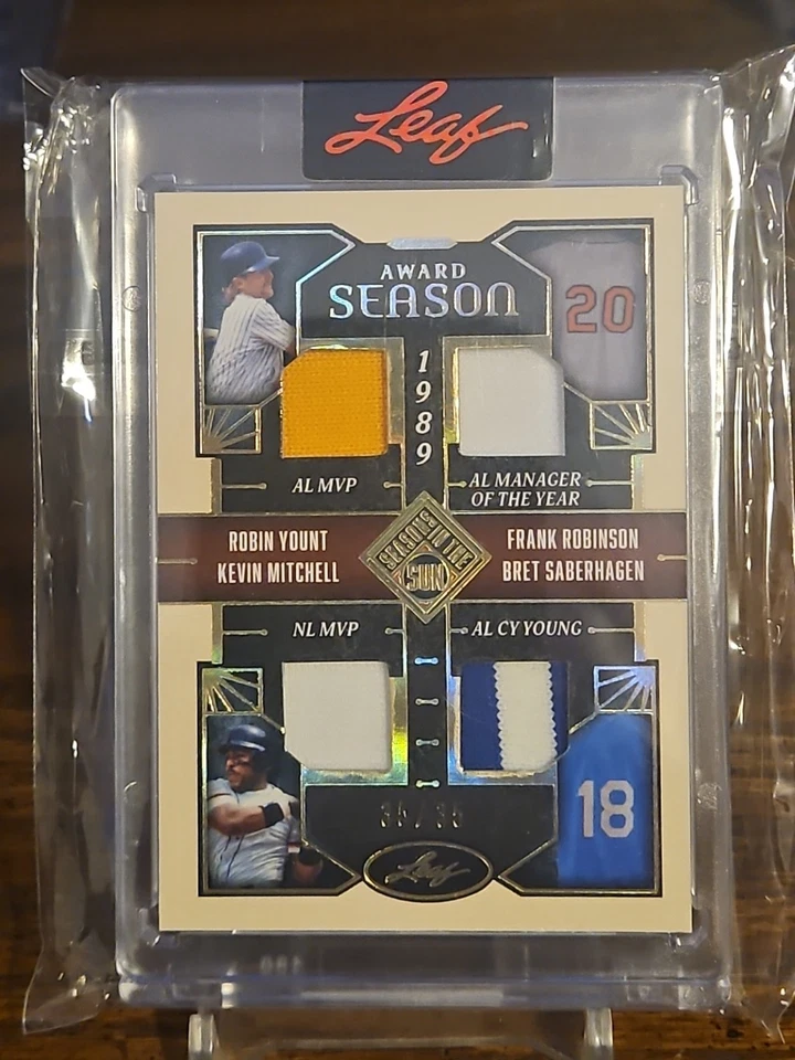 2025 Leaf Seasons In The Sun - Award Season 1989 35/35 Yount Mitchell Robinson - Image 1 of 2