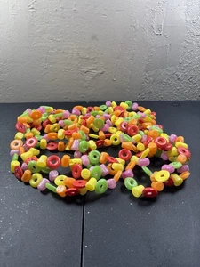 Blow Mold Life Saver & JuJu Beans Vtg Christmas Garland Plastic Hong Kong 18' - Picture 1 of 7