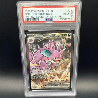 Pokémon TCG Team Rockets Nidoking EX 233/182 Destined Rivals PSA 10 Gem Mint - Image 1 of 2