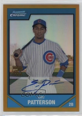 2007 Bowman Chrome Prospects Gold Refractor /50 Eric Patterson Rookie Auto RC - Image 1 of 2
