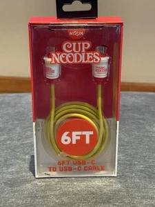 Nissin Cup Noodles USB-C To USB-C - Cable 6 Ft- New In Box - Picture 1 of 5