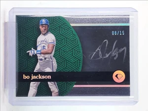 BO JACKSON 2024 TOPPS DIAMOND ICONS BLACK POLY SILVER AUTO 08/15 - Picture 1 of 2
