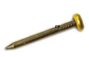 Pz40 Chiodo In Acciaio Per Quadro,Quadri Con Testa Ottonata MM 30 - Foto 1 di 1