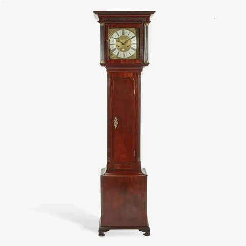 Antique Mahogany Queen Anne Tall Case Grandfather Clock by Henry Burges Cover