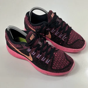 Nike Lunartempo Running Shoes 8 Athletic Black Sunset Pink Fuchsia 705462 008 - Picture 1 of 9