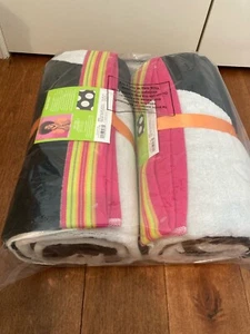 2 PACK, Tabitha Brown for Target Black/White Polka Dot Beach Towel 40 X 72 New - Picture 1 of 5