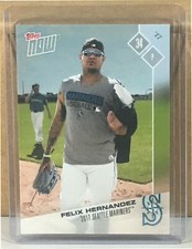 2017 TOPPS NOW ROAD TO OPENING DAY #OD-196 FELIX HERNANDEZ MARINERS PRINT RUN 47