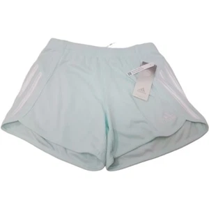 Adidas 3 Stripes Mesh Running Shorts AH4338 Girl's Large Ice Blue - Picture 1 of 3