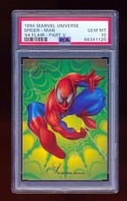 PSA 10 SPIDER-MAN 1994 MARVEL UNIVERSE FLAIR PART V *GEM MINT CONDITION* RARE