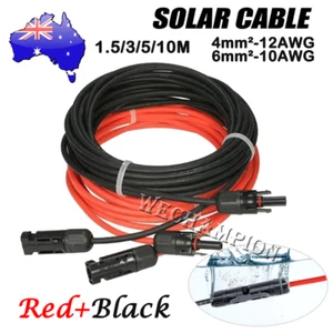 Extension Cable Wire Connectors Solar Panel To Regulator 4mm² 6mm² 10Awg/12Awg - Picture 1 of 30