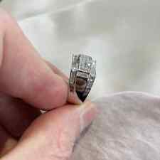 2.50 Ct Round Lab Created Diamond Men's Wedding Band Ring 14K White Gold Plated