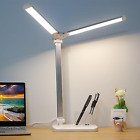 Ivict Dual Swing Arm LED Schreibtischlampe, 5-Modi Touch Control Helligkeitsstuf