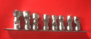 Snap On 3/8" Dr Swivel Flex Universal Socket Set, 8Pc, 5/16" - 3/4", 12Pt, SAE - Picture 1 of 8