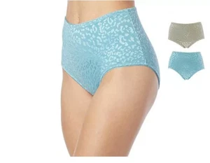 Rhonda Shear 2-pack Jacquard Smoothing Brief, KHKAQA, 1X - Picture 1 of 1