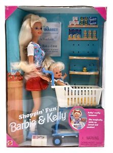 1995 Shopping Fun Barbie & Kelly 2-Puppen-Set / Mattel 15756, unbespielt, Ovp