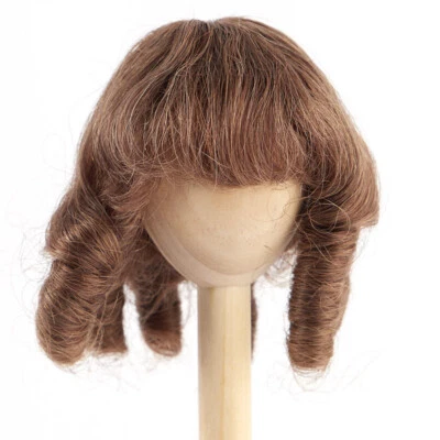 Monique Human Hair Light Brown Helen 6"-7" Ringlet Curls Doll Wig