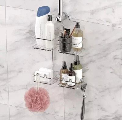 Tekno-tel Carrito de Ducha Colgante Baño Organizador - Cromo a Prueba de Óxido Foto 1 de 4